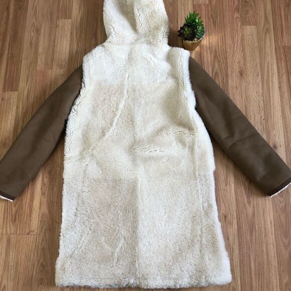 NWT $12K LORO PIANA Morrison Downy Shearling/Leather Hooded Jacket - Picture 13 of 16